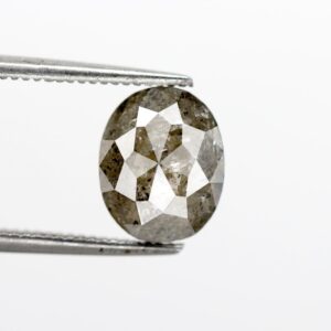 1.47 Ct Natural Salt and Pepper Oval shape Diamond