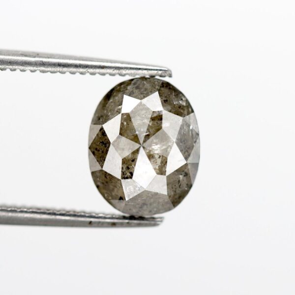 1.47 Ct Natural Salt and Pepper Oval shape Diamond