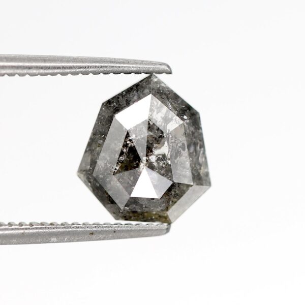 1.53 Ct Natural Salt and Pepper Shield shape Diamond