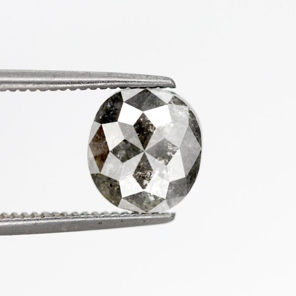 1.60 Ct Natural Salt and Pepper Oval shape Diamond