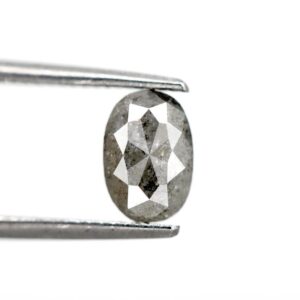 0.97 Ct Natural Salt and Pepper Oval Shape Diamond