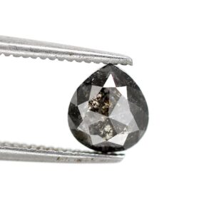 0.83 Ct Natural Salt and Pepper Pear shape Diamond