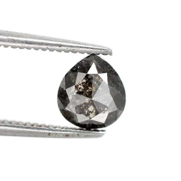 0.83 Ct Natural Salt and Pepper Pear shape Diamond