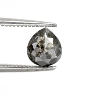 0.83 Ct Natural Salt and Pepper Pear shape Diamond