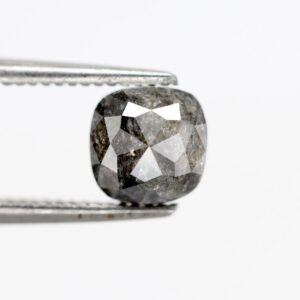 0.87 Ct Natural Salt and Pepper Square shape Diamond
