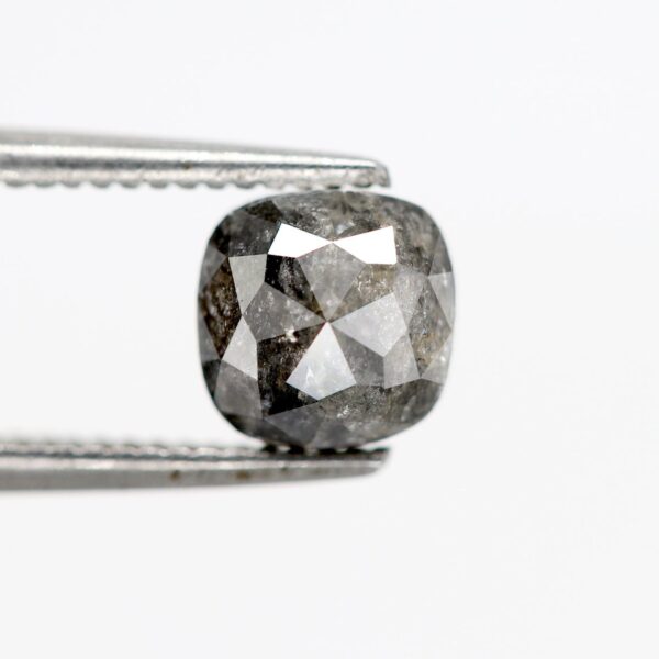 0.87 Ct Natural Salt and Pepper Square shape Diamond