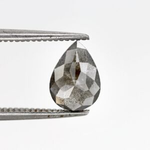 0.74 Ct Natural Salt and Pepper Pear shape Diamond