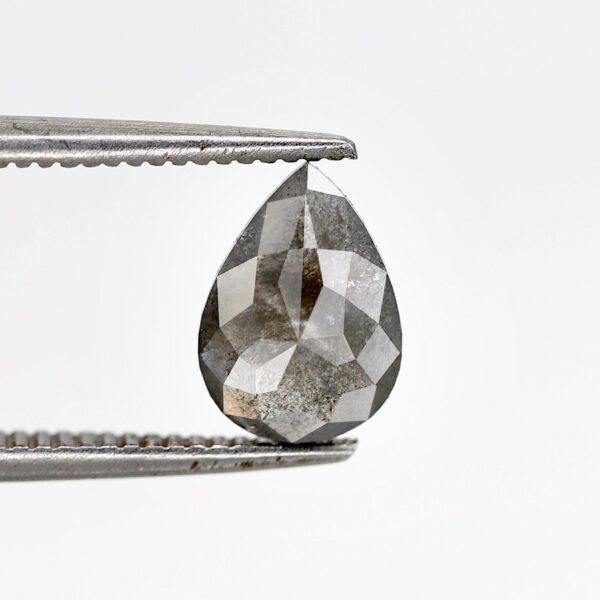 0.74 Ct Natural Salt and Pepper Pear shape Diamond