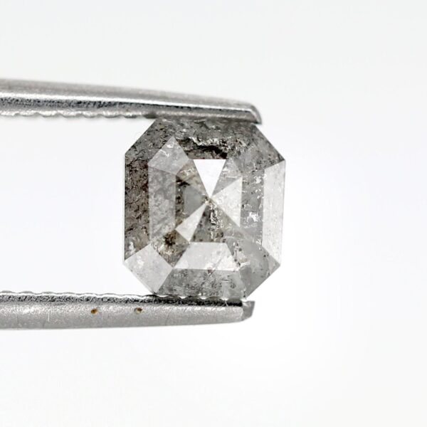 0.56 Ct Natural Salt and Pepper Emerald shape Diamond