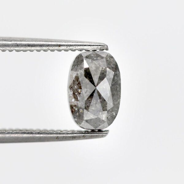 1.06 Ct Natural Salt and Pepper Oval shape Diamond