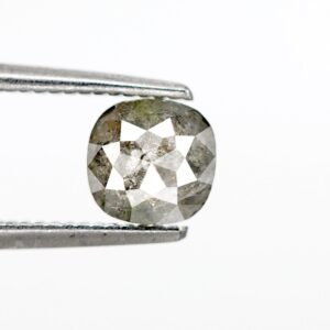 0.67 Ct Natural Salt and Pepper Square Shape Diamond