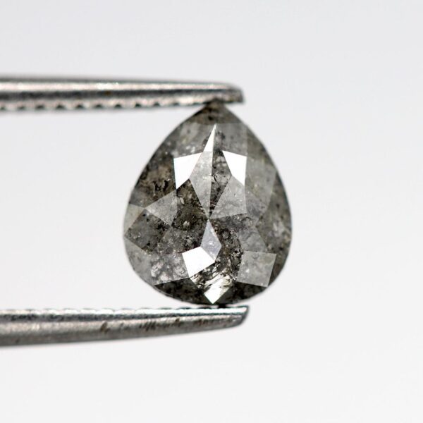 0.49 Ct Natural Salt and Pepper Pear Shape Diamond