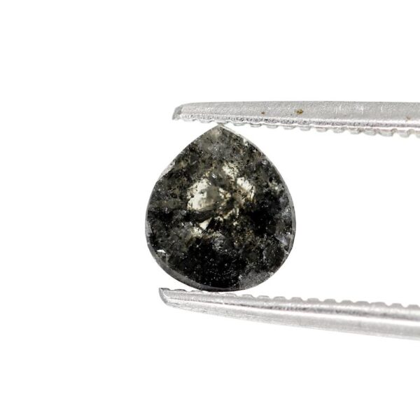 0.83 Ct Natural Salt and Pepper Pear shape Diamond - Image 5