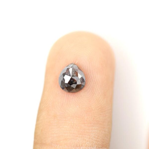 0.83 Ct Natural Salt and Pepper Pear shape Diamond - Image 6