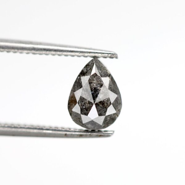 1.13 Ct Natural Salt and Pepper Pear Shape Diamond