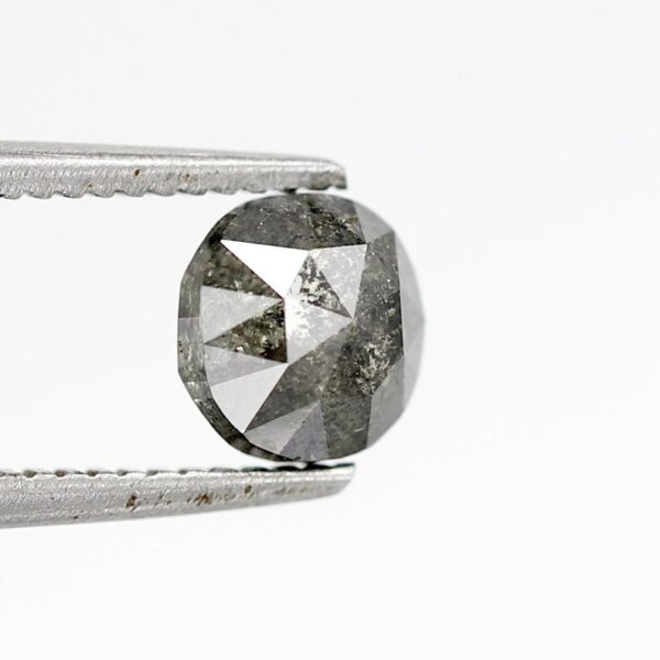 0.87 Ct Natural Salt and Pepper Oval shape Diamond - Image 4