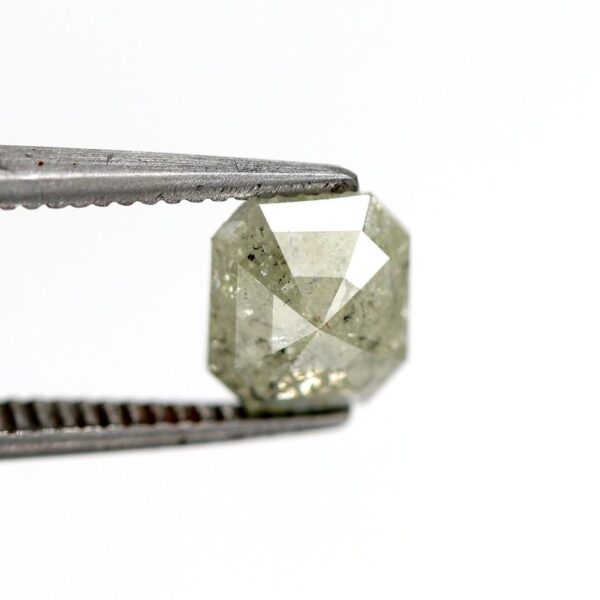 0.78 Ct Natural Salt and Pepper Emerald shape Diamond - Image 4