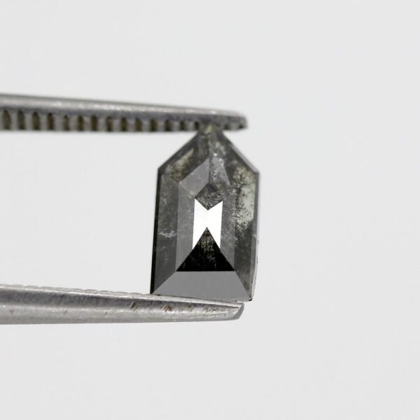 0.88 Ct Natural Salt and Pepper Bullet cut (geometric shape) shape Diamond - Image 2