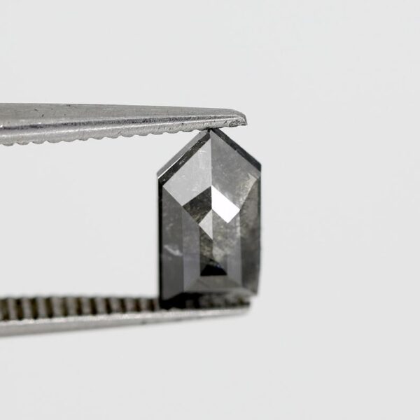 0.88 Ct Natural Salt and Pepper Bullet cut (geometric shape) shape Diamond - Image 3