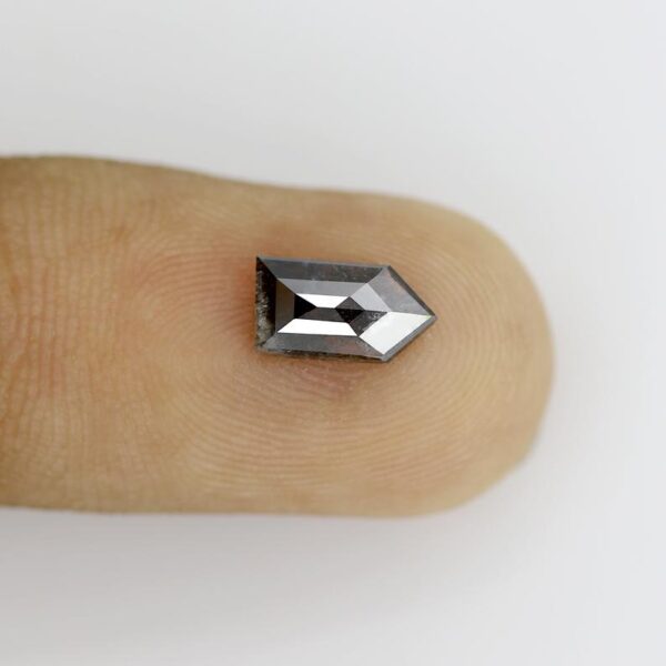 0.88 Ct Natural Salt and Pepper Bullet cut (geometric shape) shape Diamond - Image 5
