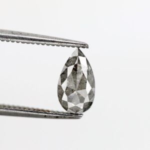 0.60 Ct Natural Salt and Pepper Pear Shape Diamond