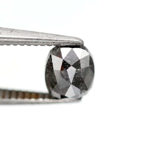 0.91 ct Natural Salt and Pepper oval Shape Diamond - Image 3