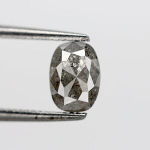 0.64 Ct Natural Salt and Pepper Oval Shape Diamond