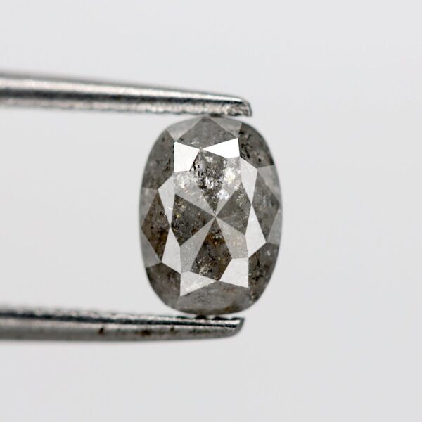 0.64 Ct Natural Salt and Pepper Oval Shape Diamond