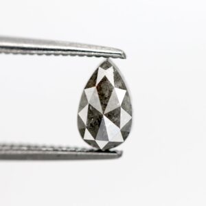 1.01 Ct Natural Salt and Pepper pear Shape Diamond