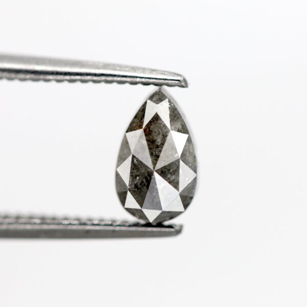 1.01 Ct Natural Salt and Pepper pear Shape Diamond