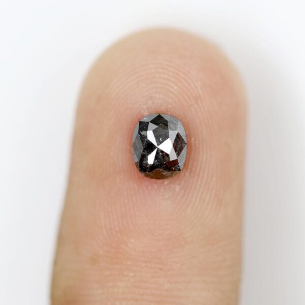 0.91 ct Natural Salt and Pepper oval Shape Diamond - Image 6
