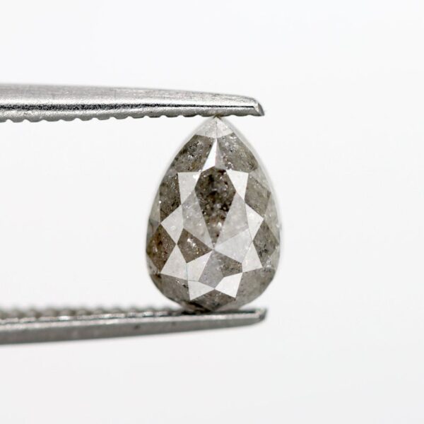 1.27 Ct Natural Salt and Pepper Pear Shape Diamond