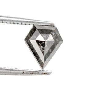 1.15 ct Natural Salt and Pepper step cut kite shape Diamond