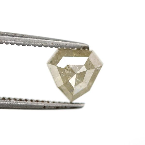 0.92 Ct Natural Salt and Pepper Shield shape Diamond - Image 2