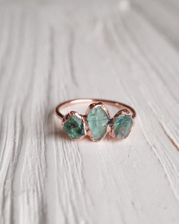 Rough Apatite Triple Ring - Image 2