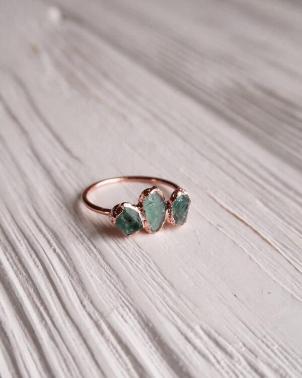 Rough Apatite Triple Ring - Image 3