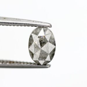 0.98 Ct Natural Salt and Pepper oval shape Diamond