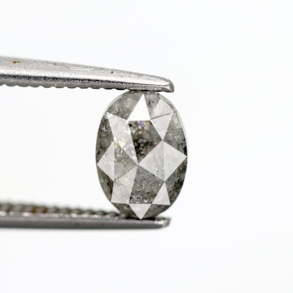 0.98 Ct Natural Salt and Pepper oval shape Diamond