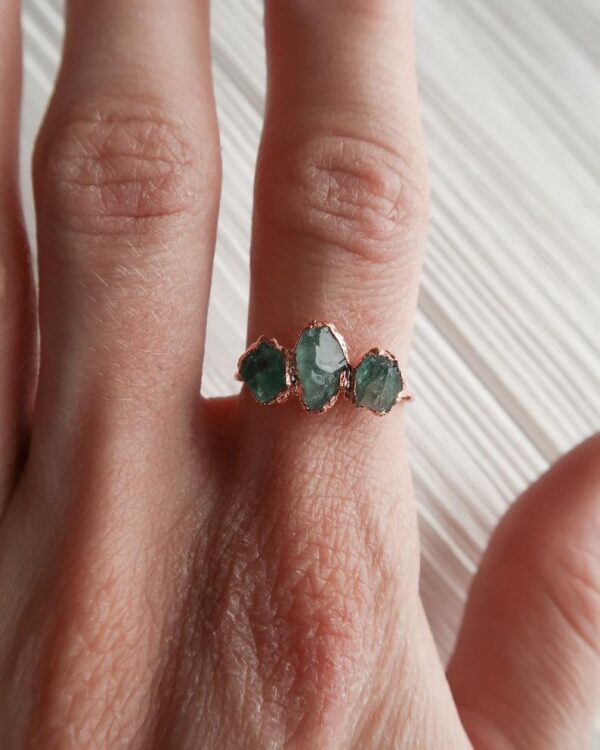 Rough Apatite Triple Ring - Image 5