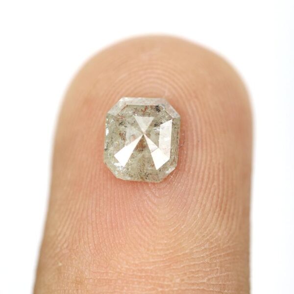 0.78 Ct Natural Salt and Pepper Emerald shape Diamond - Image 6