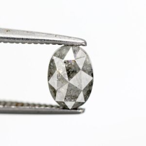 0.98 ct Natural Salt and Pepper oval shape Diamond