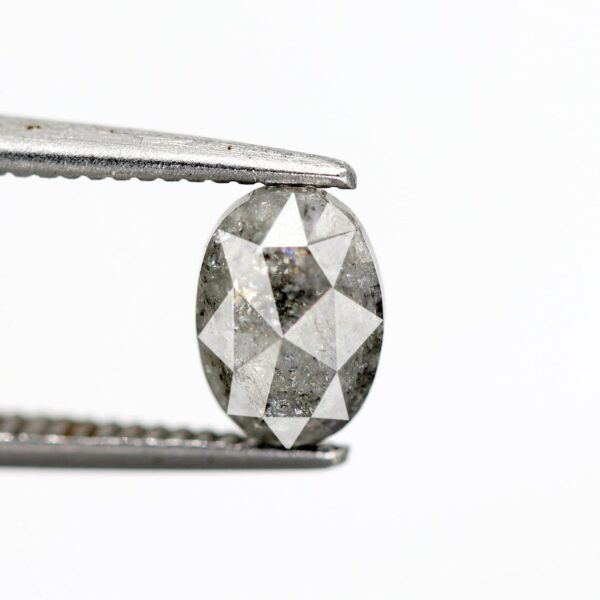 0.98 ct Natural Salt and Pepper oval shape Diamond