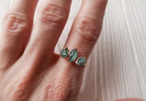Rough Apatite Triple Ring - Image 6