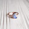 Crescent Moonstone Ring