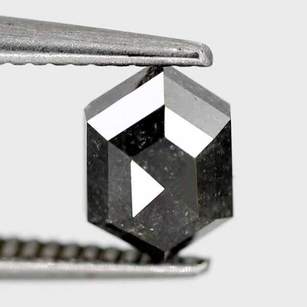 1.00 Ct Natural Salt and Pepper elongated shape Diamond - Image 3