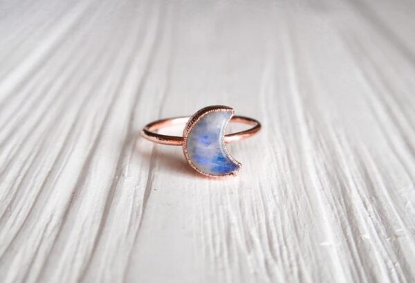 Crescent Moonstone Ring - Image 2