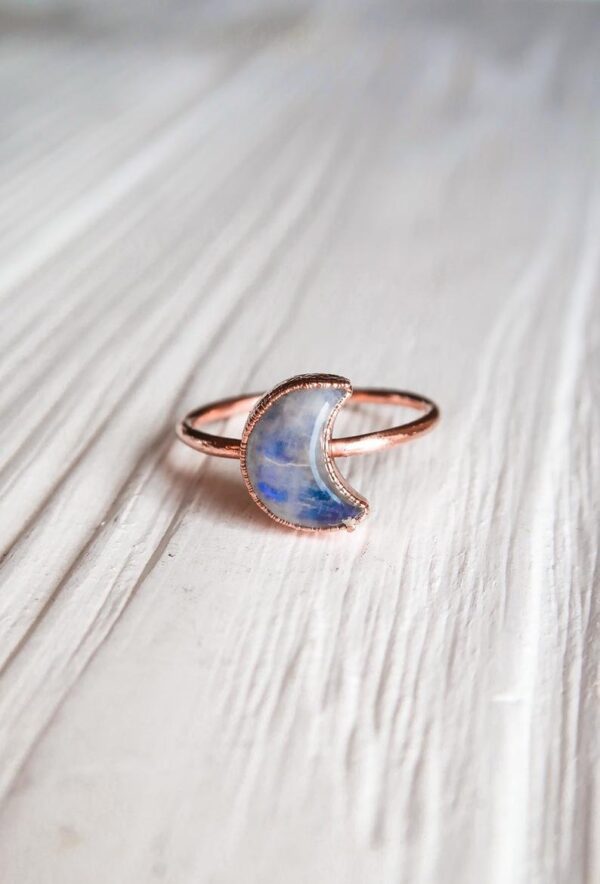 Crescent Moonstone Ring - Image 3