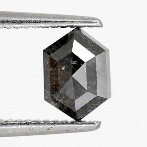 1.00 Ct Natural Salt and Pepper elongated shape Diamond - Image 5