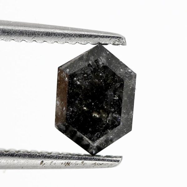 1.00 Ct Natural Salt and Pepper elongated shape Diamond - Image 6
