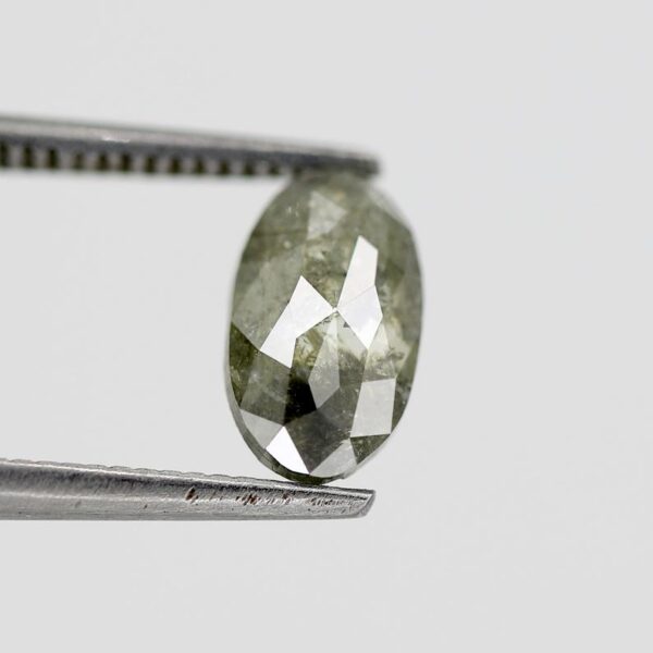 1.00 Ct Natural Salt and Pepper Oval shape Diamond - Image 2